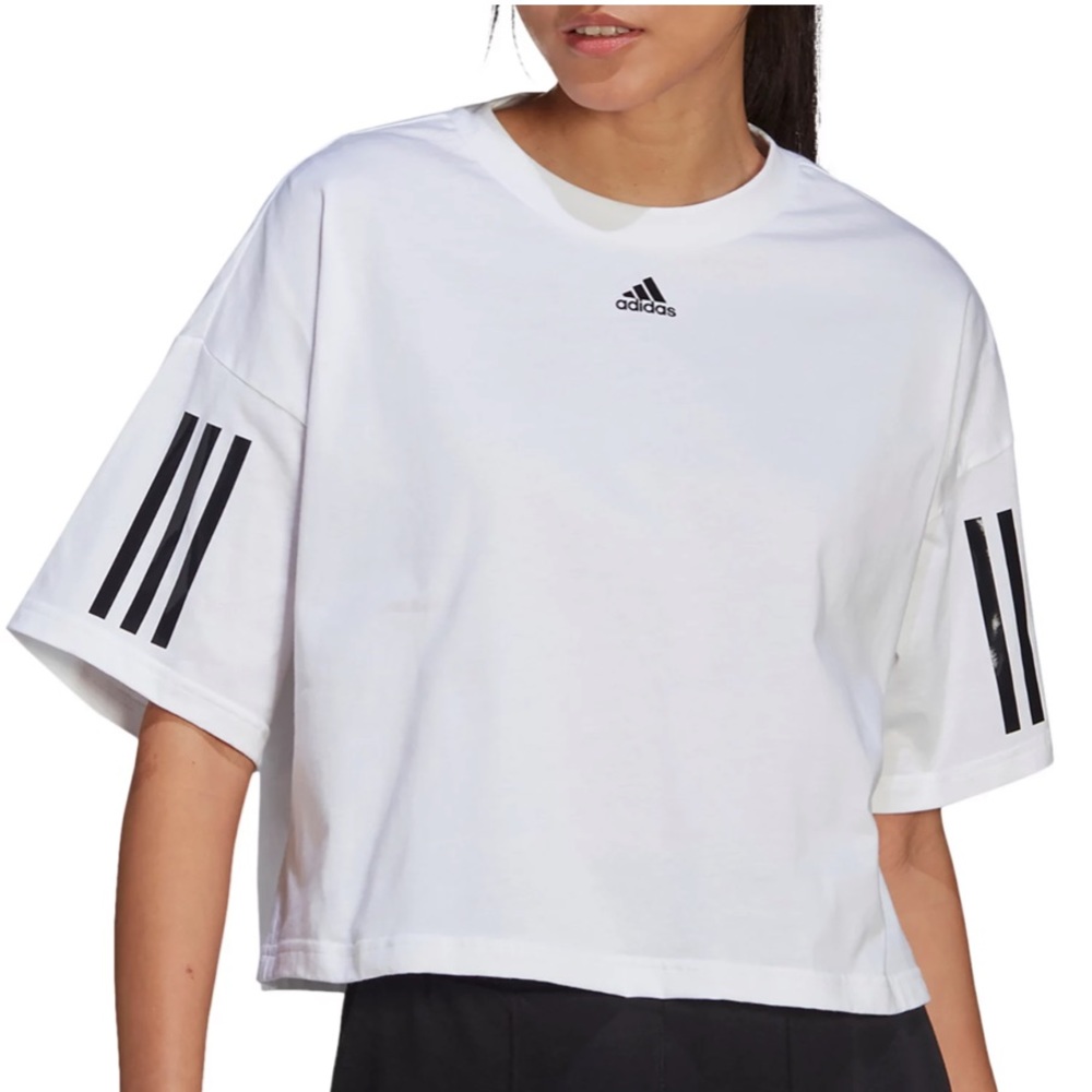 NWT adidas White Women's Hyperglam Воху T-Shirt